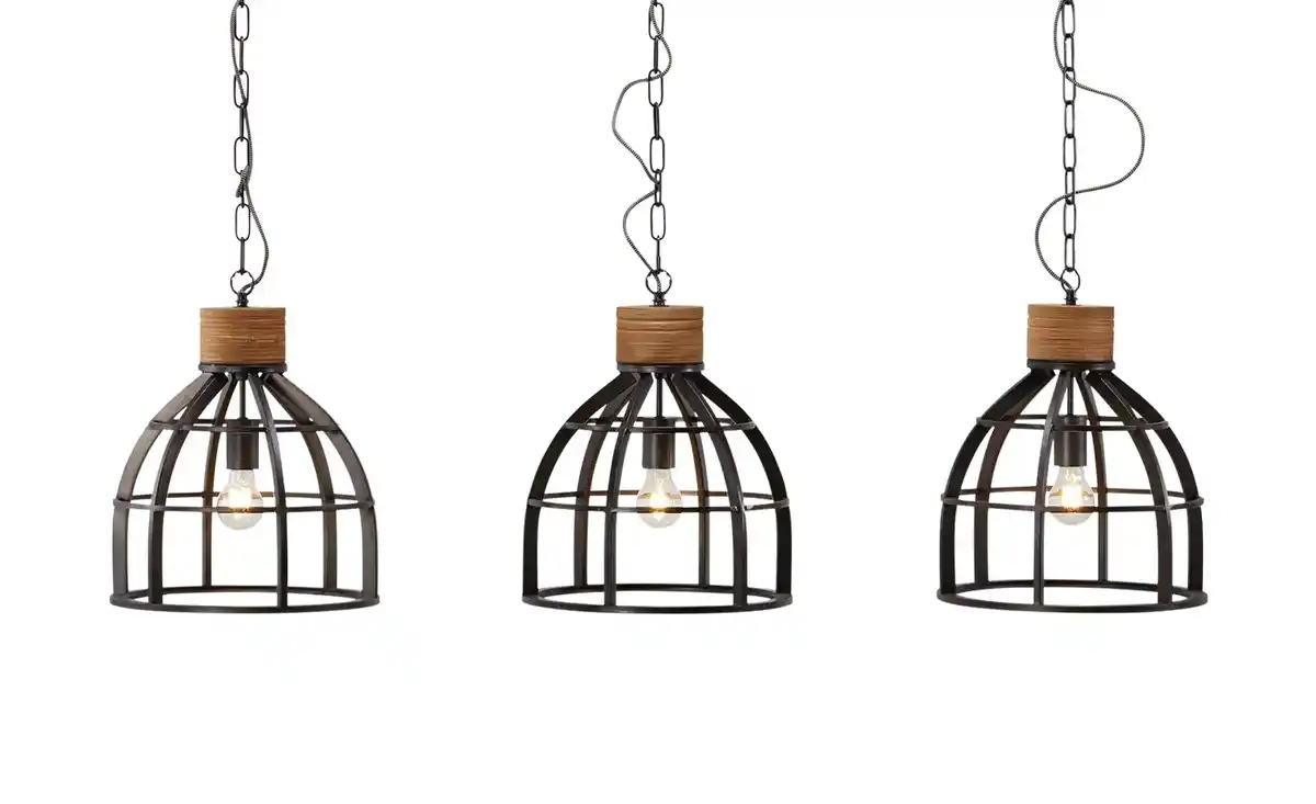 Bild 4 von Pendelleuchte, 3-flammig, Metall schwarz