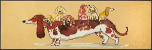 Läufer Woof Buddies Multicolor ca. 60x180cm, Multicolor