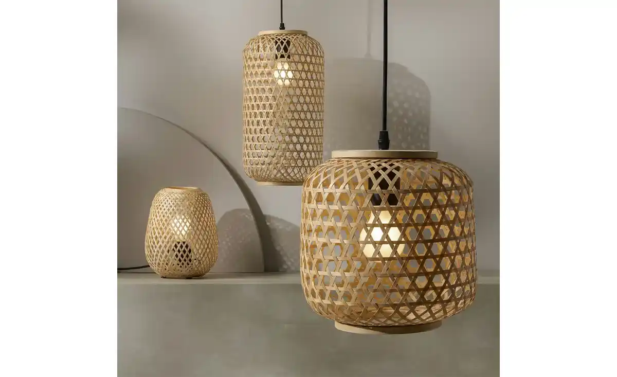 Bild 3 von KHG Tischleuchte, 1-flammig in Ratan Optik