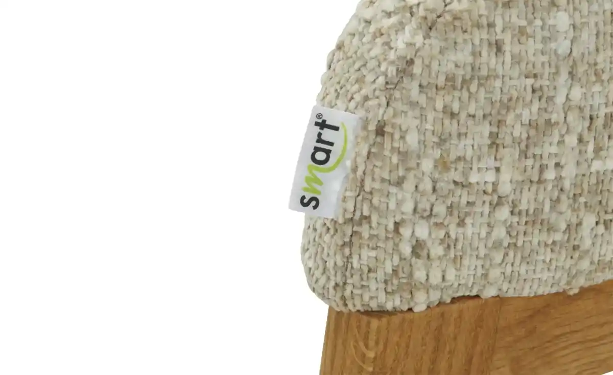 Bild 4 von smart Bouclé-Armlehnstuhl aus Eiche Massivholzgestell Erik