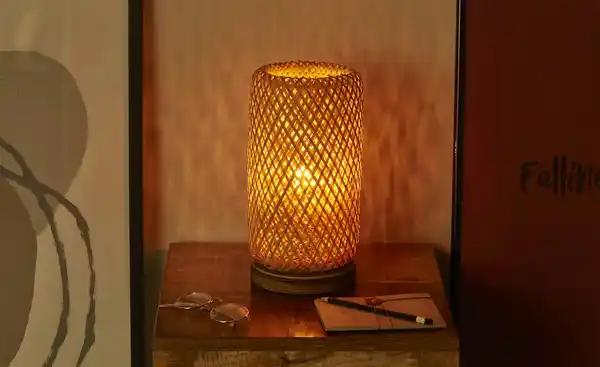 Bild 3 von KHG Tischleuchte, 1-flammig, Bambus/ Holz