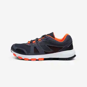 Laufschuhe Leichtathletik Kinder - Grip grau/schwarz Grau|orange|rot