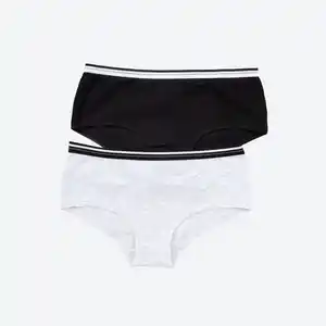 Mädchen-Panty mit Kontrast-Bund, 2er-Pack, Different colors