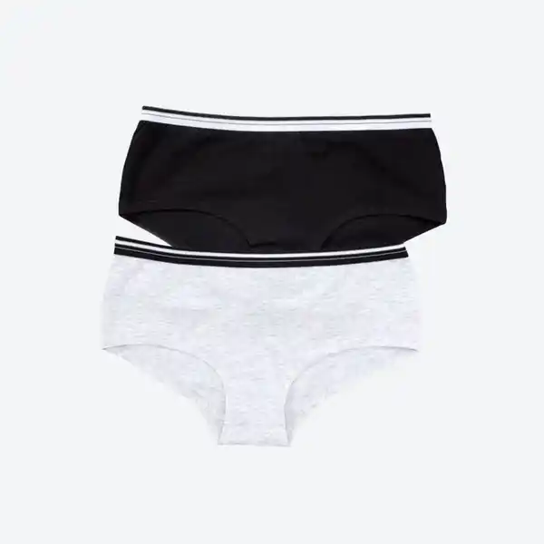 Bild 1 von Mädchen-Panty mit Kontrast-Bund, 2er-Pack, Different colors