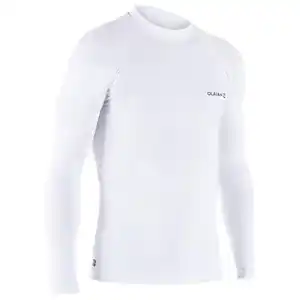 UV-Shirt Surfen Herren langarm - Top 100 weiss Weiß