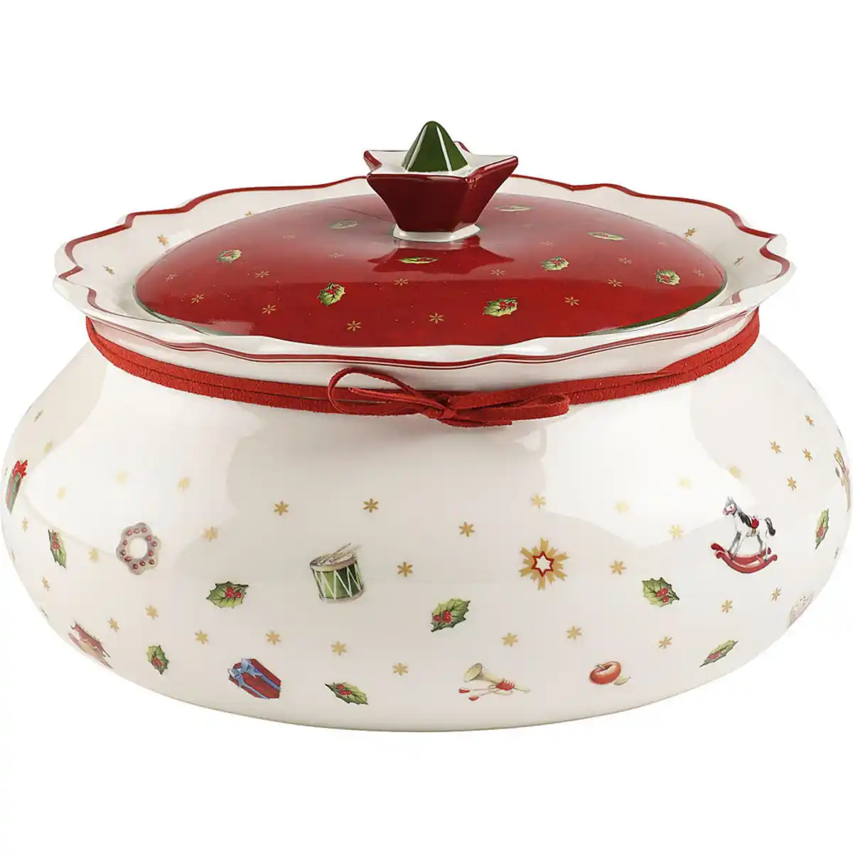 Bild 1 von Villeroy & Boch Vorratsdose Toy´s Delight, Grün, Rot, Weiß, Keramik, bauchig, hitzebeständig, Küchenzubehör, Vorratsbehälter, Vorratsdosen