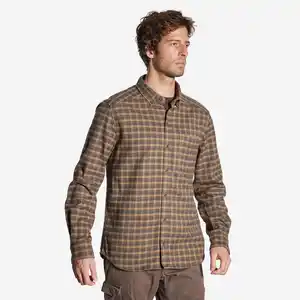 Outdoorhemd 100 Flanell braun