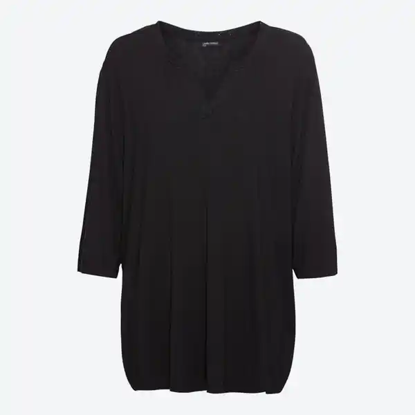 Bild 1 von Damen-Langarmshirt mit Spitze, große Größen, Black