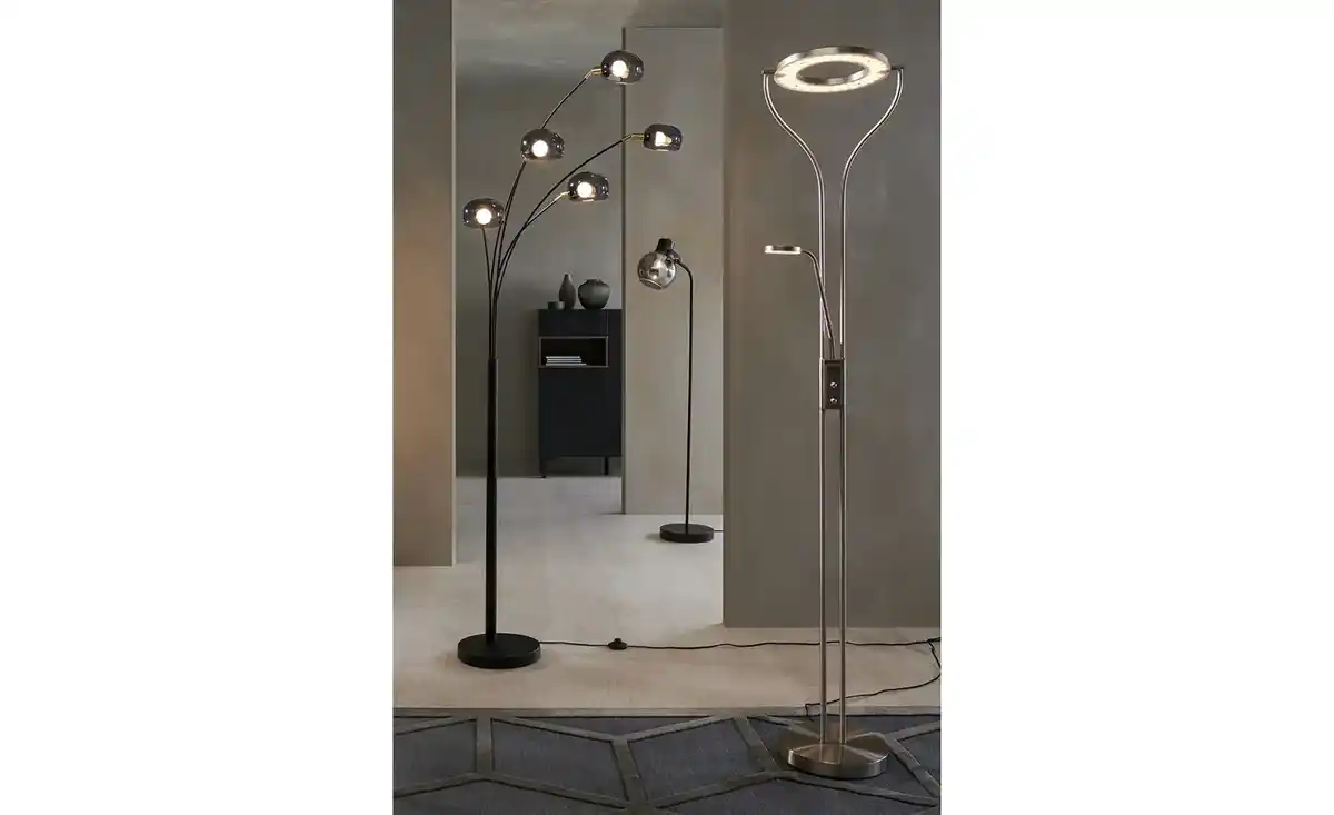 Bild 3 von KHG Stehleuchte, 1-flammig, schwarz mit Rauchglas