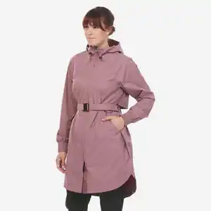 Regenjacke Damen lang Wandern - Raincut Long violett