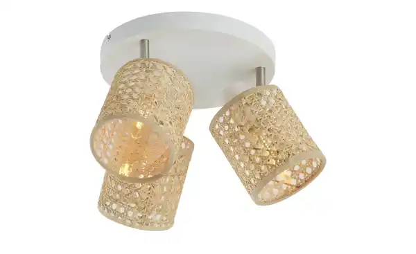 Bild 4 von KHG Deckenstrahler, 3-flammig, weiß, ´Wiener Geflecht` Rondell