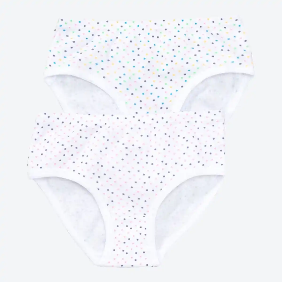 Bild 1 von Mädchen-Slip mit Punkten, 2er-Pack, White