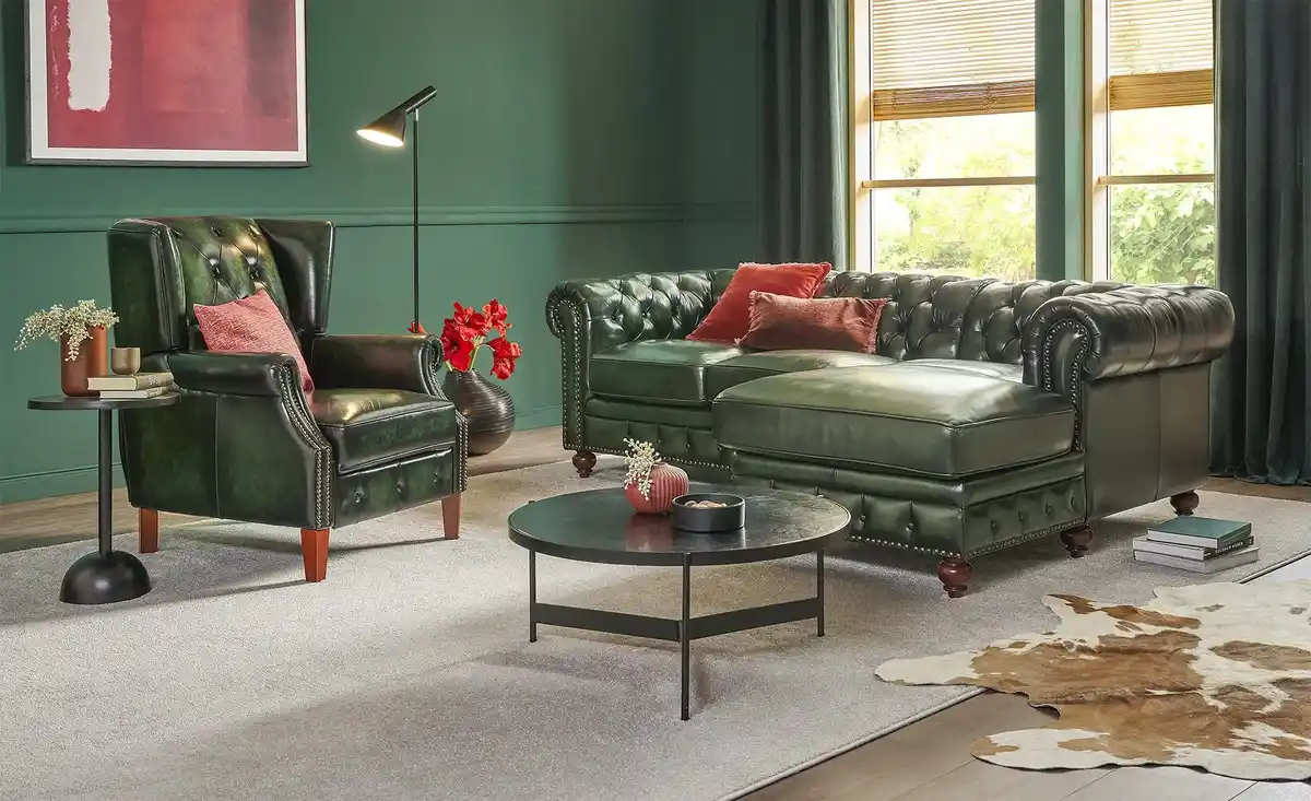 Bild 1 von uno Relaxsessel aus Echtleder Chesterfield