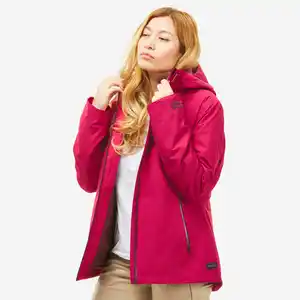 3-in-1-Jacke Damen bis -10 °C wasserdicht Winterwandern - SH500 Mountain Braun|rosa|rot