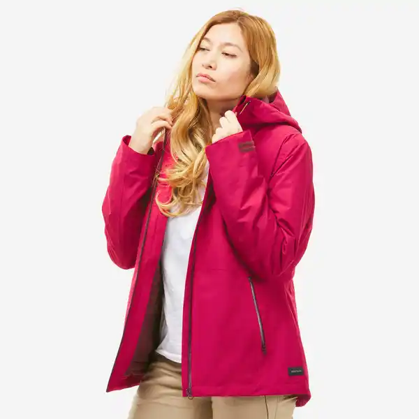 Bild 1 von 3-in-1-Jacke Damen bis -10 °C wasserdicht Winterwandern - SH500 Mountain Braun|rosa|rot