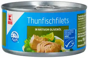 K-CLASSIC Thunfischfilet, 185-g-Dose