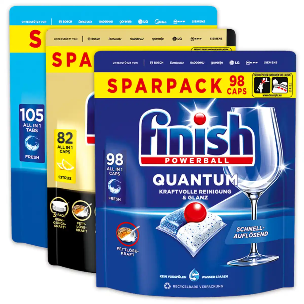 Bild 1 von Finish All in 1 Spülmaschinen Caps / Tabs