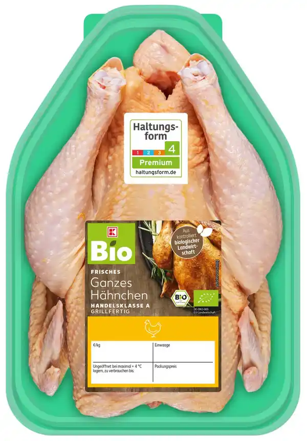 Bild 1 von K-BIO Ganzes Bio-Hähnchen, kg