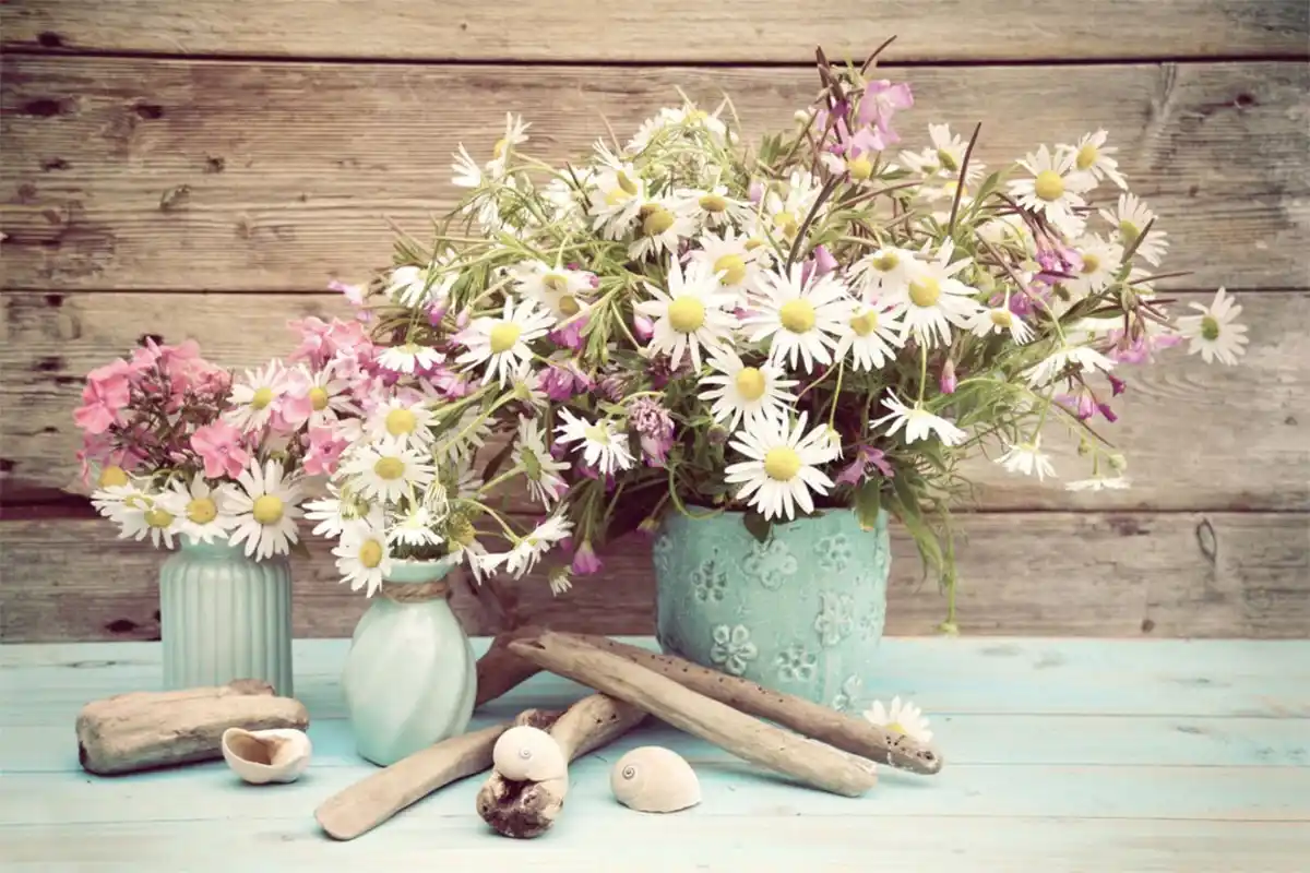 Bild 1 von Keilrahmen Vintage Blumenvasen 90 x 60