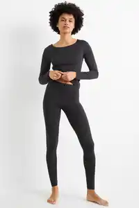 C&A Lange Ski-Unterhose-THERMOLITE®, Schwarz, Größe: S