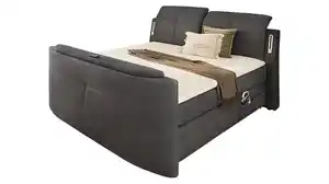 Boxspringbett 180 x 200 cm TV-Halterung anthrazit - MOVIE STAR