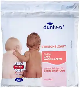 DUNIWELL Einmal-Baby-Waschlappen, 40-St.-Packg.