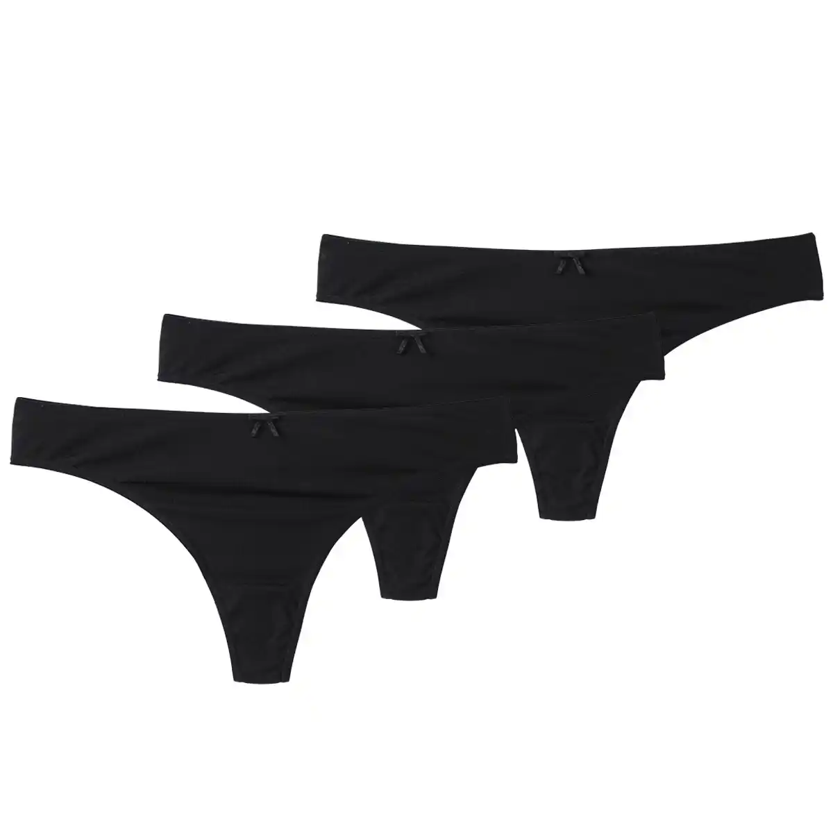 Bild 1 von 3 Damen Strings im Basic-Look SCHWARZ