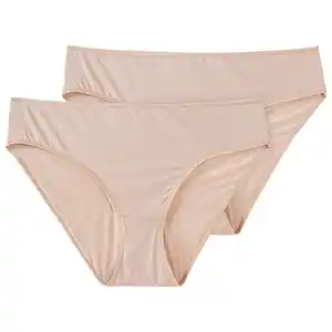 2 Damen Slips aus Mikrofaser BEIGE