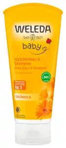 WELEDA Baby-Waschlotion & Shampoo Calendula, 200-ml-Tube