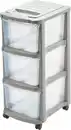 Bild 1 von Rollcontainer Creme/Transparent 29x65x38 cm