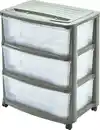 Bild 1 von Rollcontainer Grau/Transparent 56x64x39 cm