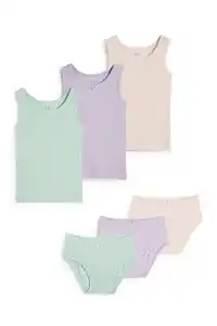 C&A Multipack 6er-3 Singlets und 3 Slips, Lila, Größe: 98-104