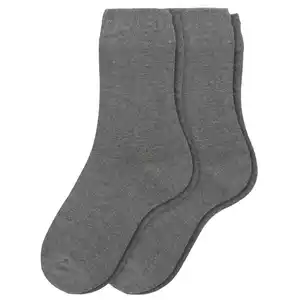 2 Paar Herren Socken mit Komfortbund DUNKELGRAU