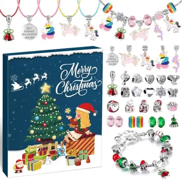 Bild 1 von iZoeL Adventskalender Schmuck Mädchen 2024 Weihnachtskalender 24 tolle Überraschung Geschenk Schmuckkalender kinder 3 4 5 6 7 8 9 10