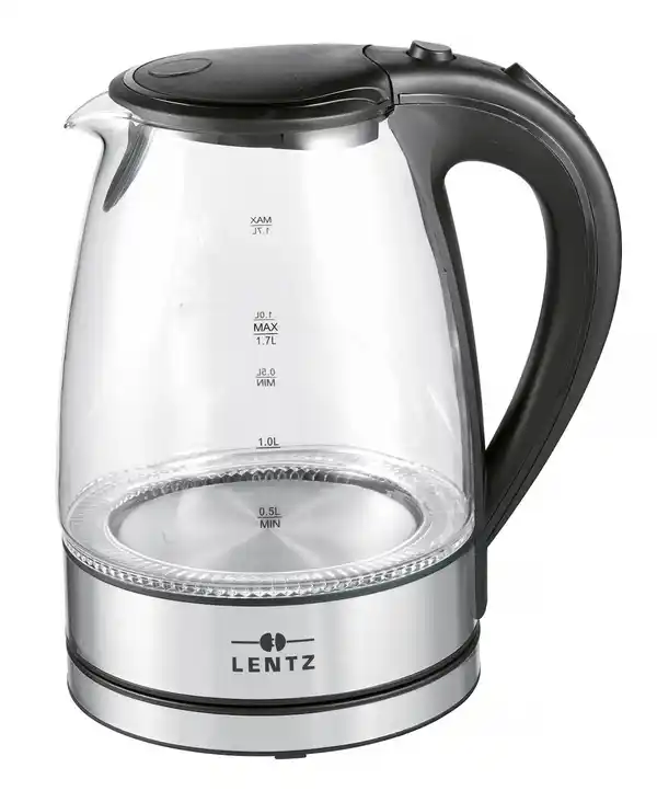 Bild 1 von LENTZ Wasserkocher 1,7 Liter Glas/Edelstahl