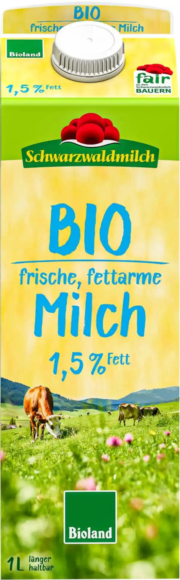 Bild 1 von SCHWARZWALDMILCH Bioland frische Milch, 1-l-Packg.