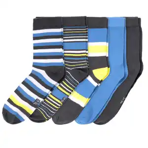 5 Paar Jungen Socken im Set DUNKELGRAU / BLAU