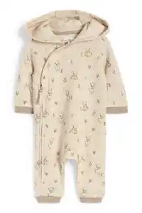 C&A Winnie Puuh-Baby-Schlafanzug mit Kapuze, Beige, Größe: 50