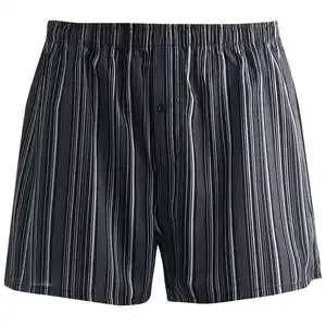 Herren Boxershorts mit Streifen SCHWARZ