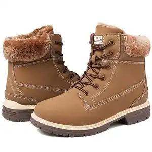 Winterstiefel Damen Gefüttert Winterschuhe Wasserdicht Schneestiefel Warme Winter Boots Kurzschaft Stiefeletten Outdoor Rutschfeste Wanderschuhe Wanderstiefel