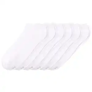 6 Paar Herren Sneaker-Socken unifarben WEISS