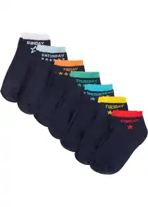 Kurzsocken mit Bio-Baumwolle (7er Pack), 19-22, Blau