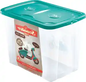 Aufbewahrungsbox Polypropylen Transparent/Türkis 64 l