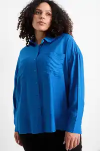 C&A Bluse, Blau, Größe: 50