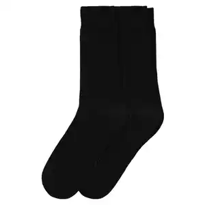 2 Paar Herren Socken mit Komfortbund SCHWARZ