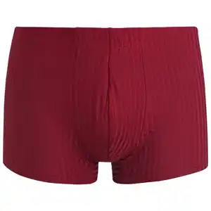 Herren Mikrofasershorts mit Streifen DUNKELROT