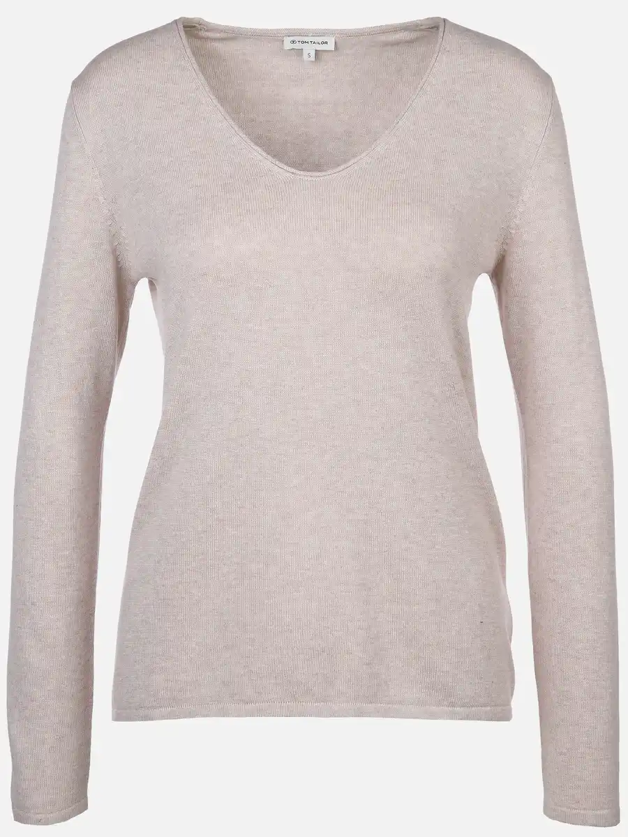 Bild 1 von Damen Pullover mit V-Ausschnitt Braun