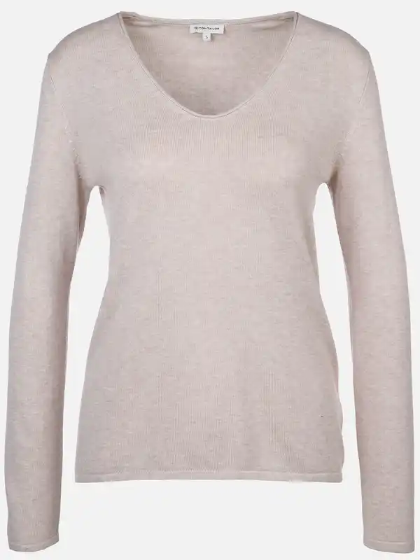 Bild 1 von Damen Pullover mit V-Ausschnitt Braun