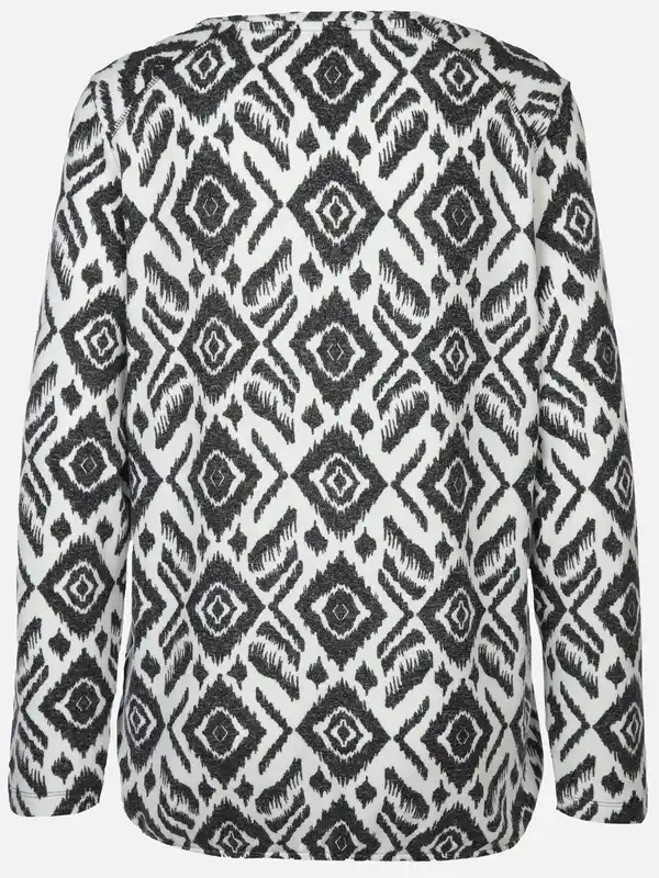 Bild 2 von Damen Flauschshirt im abstrakten Dessin Grau