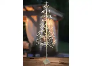 LED-Baum mit Timer 150cm 216 LEDs Warmweiß für den Außenbereich